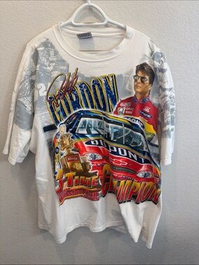 Vintagev 90s NASCAR Jeff Gordon T Shirt 2001 All Over Print